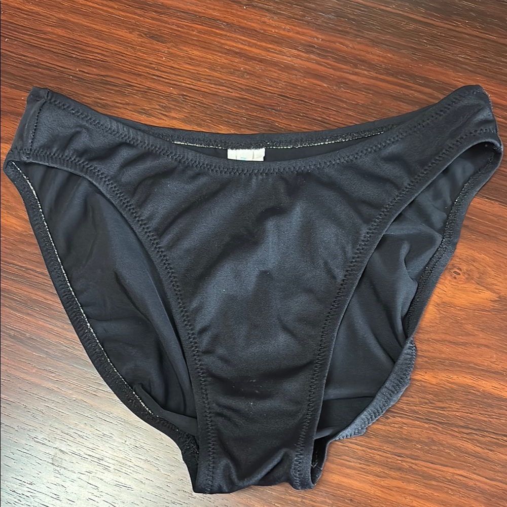 Y2K J. Crew Black Classic Bikini Bottom Small